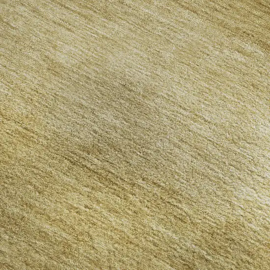 Wheat And Gold Striped Washable Area Rug With UV Protection Photo 2