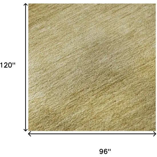 Wheat And Gold Striped Washable Area Rug With UV Protection Photo 8