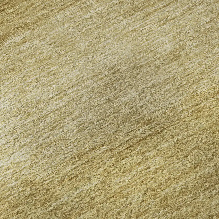 Wheat And Gold Striped Washable Area Rug With UV Protection Photo 1