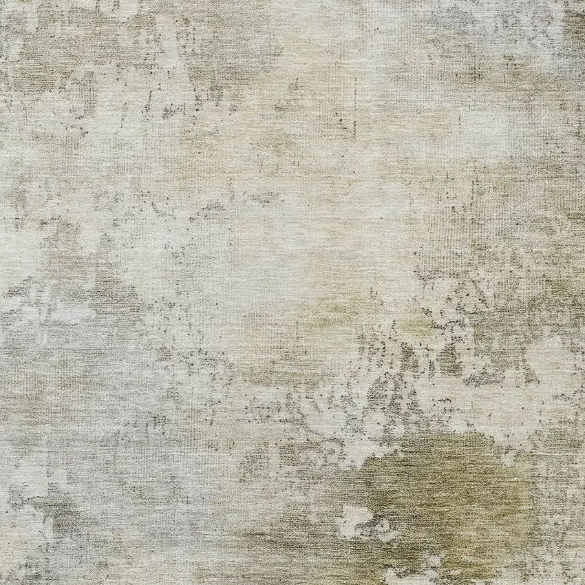 Wheat And Gray Abstract Washable Indoor Outdoor Area Rug Photo 6
