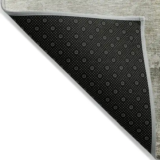 Wheat And Gray Abstract Washable Indoor Outdoor Area Rug Photo 4