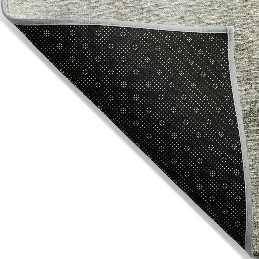 Wheat And Gray Abstract Washable Indoor Outdoor Area Rug Photo 4