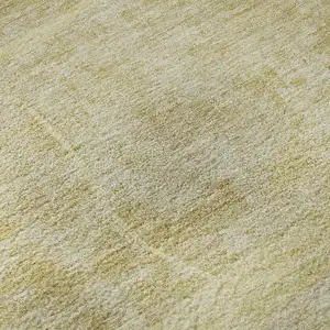 Photo of Wheat And Ivory Abstract Geometric Washable Area Rug With UV Protection