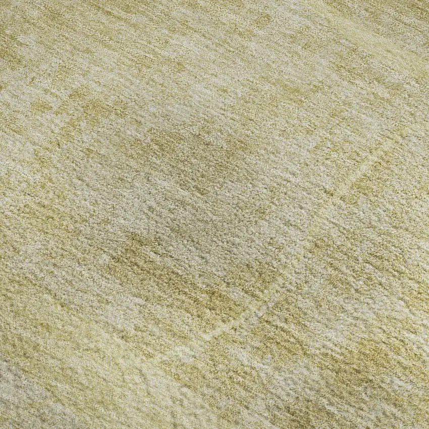 Wheat And Ivory Abstract Geometric Washable Area Rug With UV Protection Photo 3