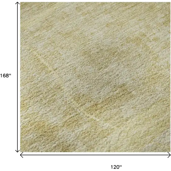 Wheat And Ivory Abstract Geometric Washable Area Rug With UV Protection Photo 9