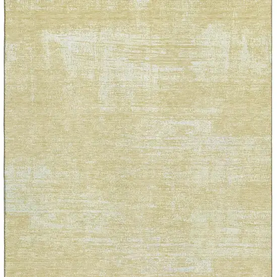 Wheat And Ivory Abstract Washable Area Rug With UV Protection Photo 5