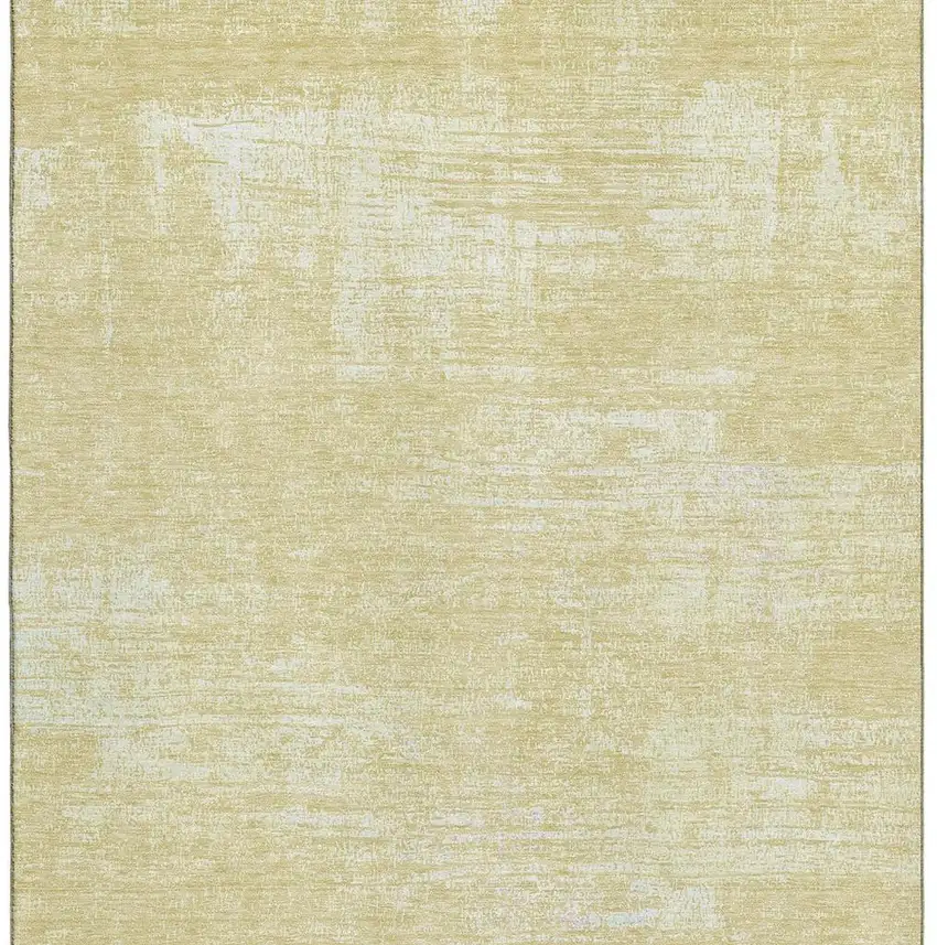 Wheat And Ivory Abstract Washable Area Rug With UV Protection Photo 5