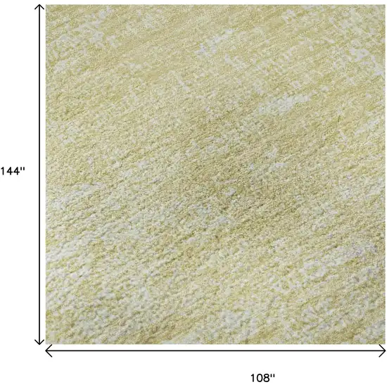 Wheat And Ivory Abstract Washable Area Rug With UV Protection Photo 9