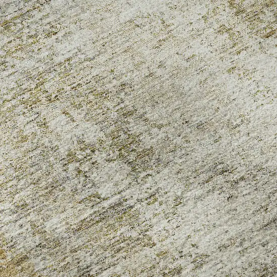 Wheat And Ivory Abstract Washable Area Rug With UV Protection Photo 7
