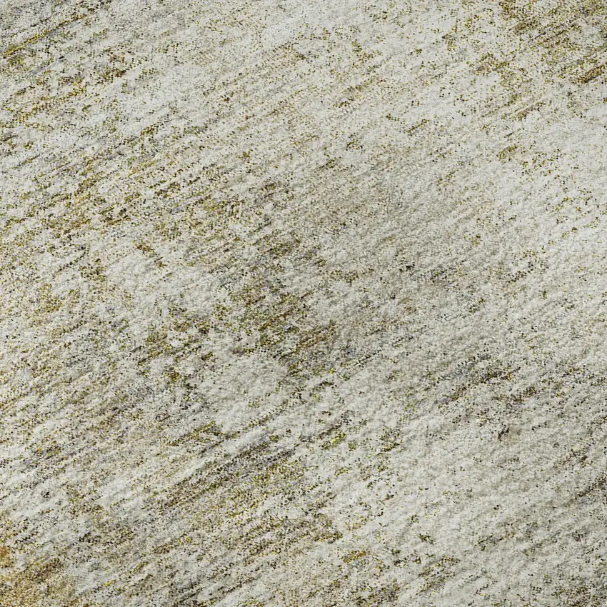 Wheat And Ivory Abstract Washable Area Rug With UV Protection Photo 7