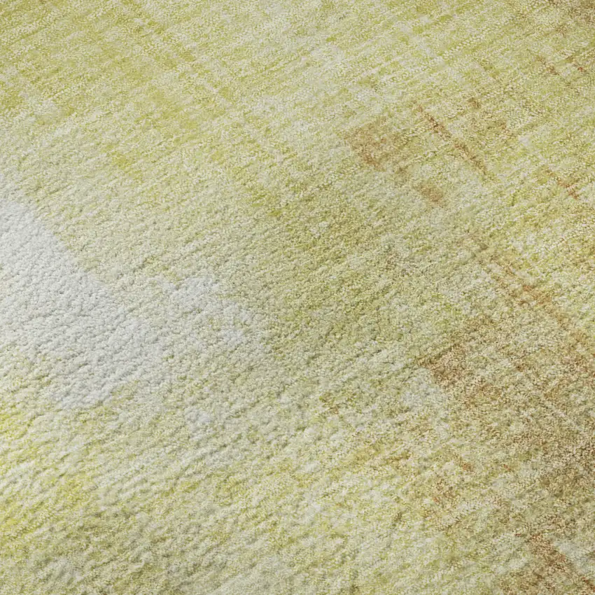 Wheat And Ivory Abstract Washable Area Rug With UV Protection Photo 7