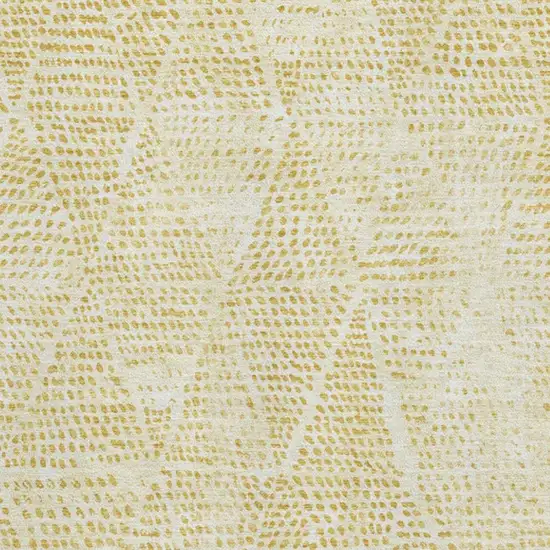 Wheat And Ivory Diamond Washable Area Rug With UV Protection Photo 8