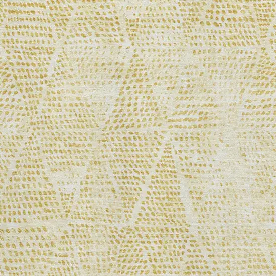Wheat And Ivory Diamond Washable Area Rug With UV Protection Photo 3