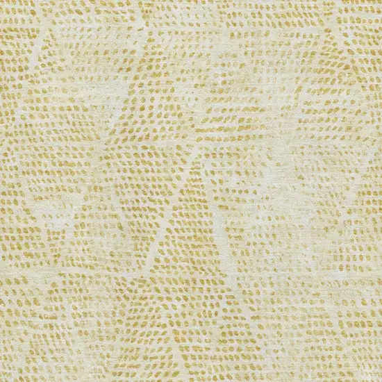 Wheat And Ivory Diamond Washable Area Rug With UV Protection Photo 9