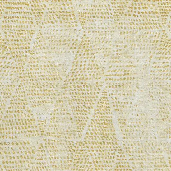 Wheat And Ivory Diamond Washable Area Rug With UV Protection Photo 3