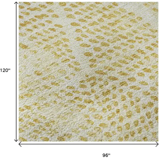 Wheat And Ivory Diamond Washable Area Rug With UV Protection Photo 7