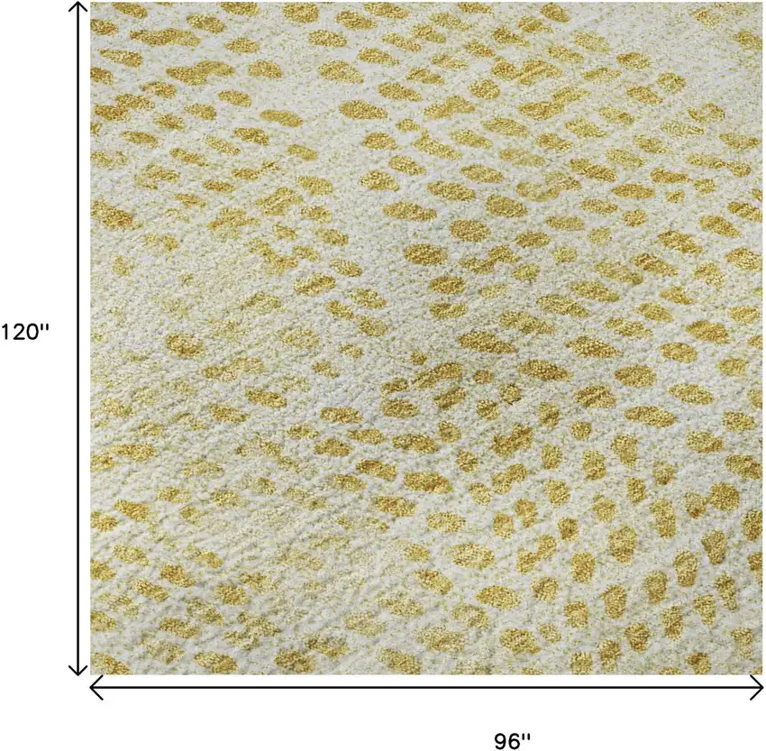 Wheat And Ivory Diamond Washable Area Rug With UV Protection Photo 7