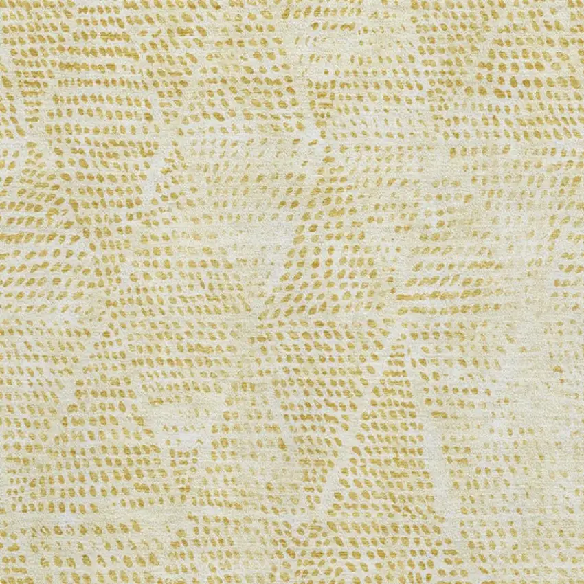 Wheat And Ivory Diamond Washable Area Rug With UV Protection Photo 8