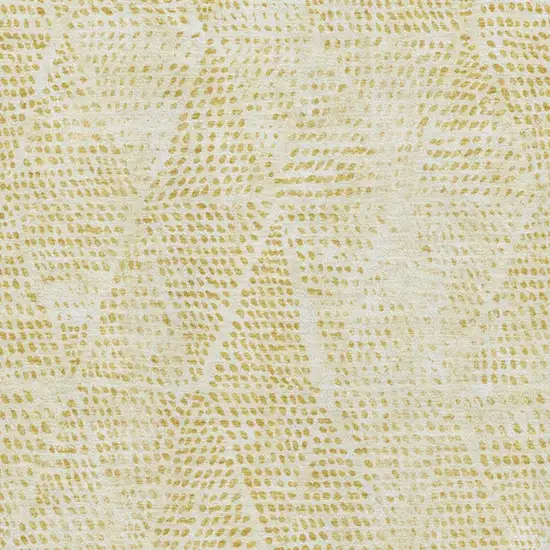 Wheat And Ivory Diamond Washable Area Rug With UV Protection Photo 3