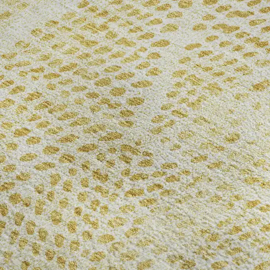 Wheat And Ivory Diamond Washable Area Rug With UV Protection Photo 8