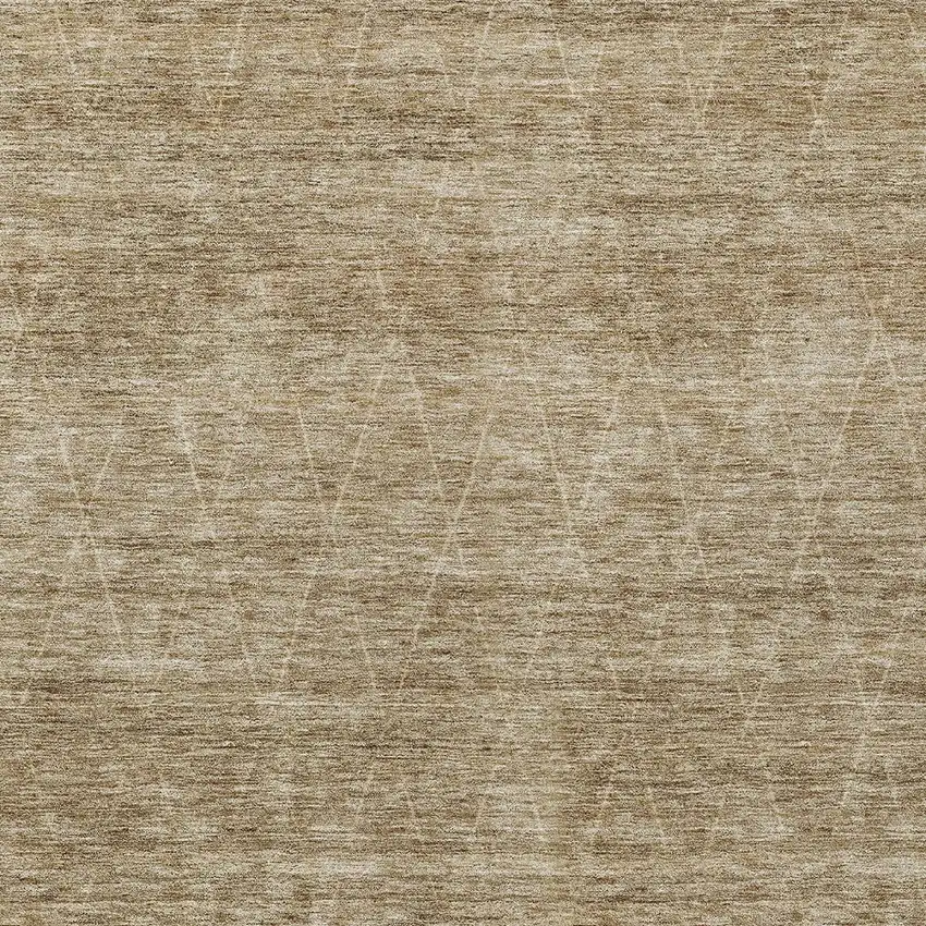 Wheat And Ivory Geometric Washable Indoor Outdoor Area Rug Photo 6
