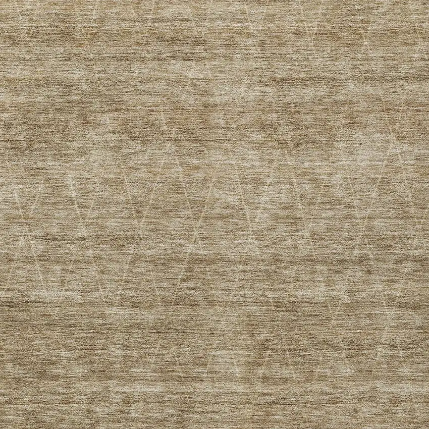Wheat And Ivory Geometric Washable Indoor Outdoor Area Rug Photo 6