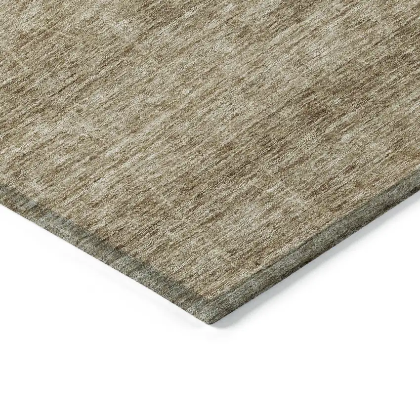 Wheat And Ivory Geometric Washable Indoor Outdoor Area Rug Photo 5