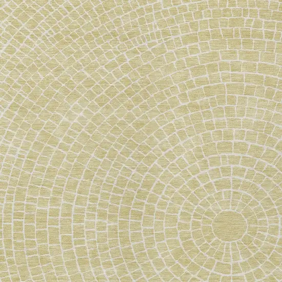 Wheat And Ivory Geometric Washable Indoor Outdoor Area Rug Photo 2