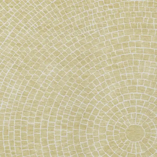 Wheat And Ivory Geometric Washable Indoor Outdoor Area Rug Photo 2