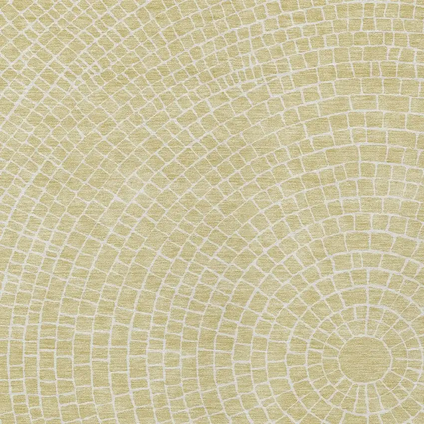 Wheat And Ivory Geometric Washable Indoor Outdoor Area Rug Photo 2