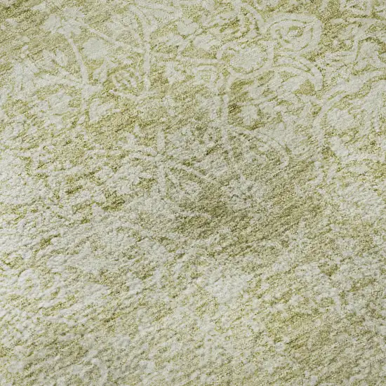 Wheat And Ivory Oriental Washable Area Rug With UV Protection Photo 1