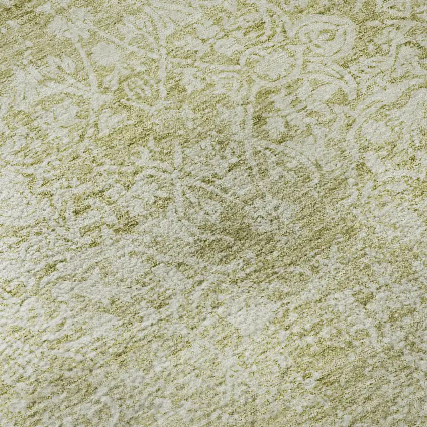 Wheat And Ivory Oriental Washable Area Rug With UV Protection Photo 1