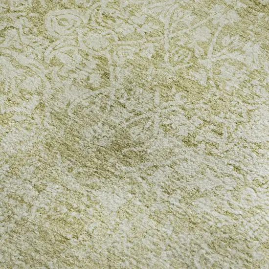 Wheat And Ivory Oriental Washable Area Rug With UV Protection Photo 2