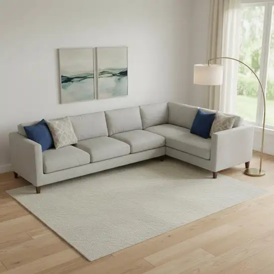 Wheat And Ivory Striped Washable Area Rug With UV Protection Photo 1