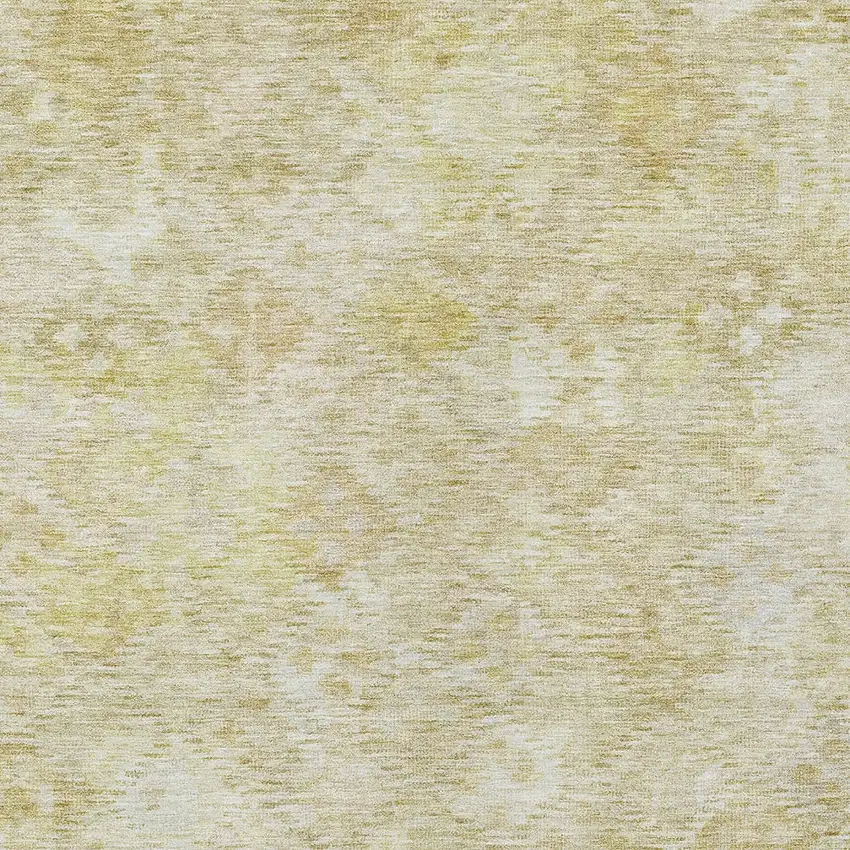 Wheat And Light Yellow Floral Washable Indoor Outdoor Area Rug Photo 5