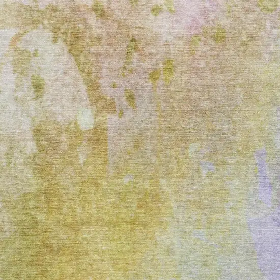 Wheat And Purple Abstract Washable Area Rug With UV Protection Photo 5