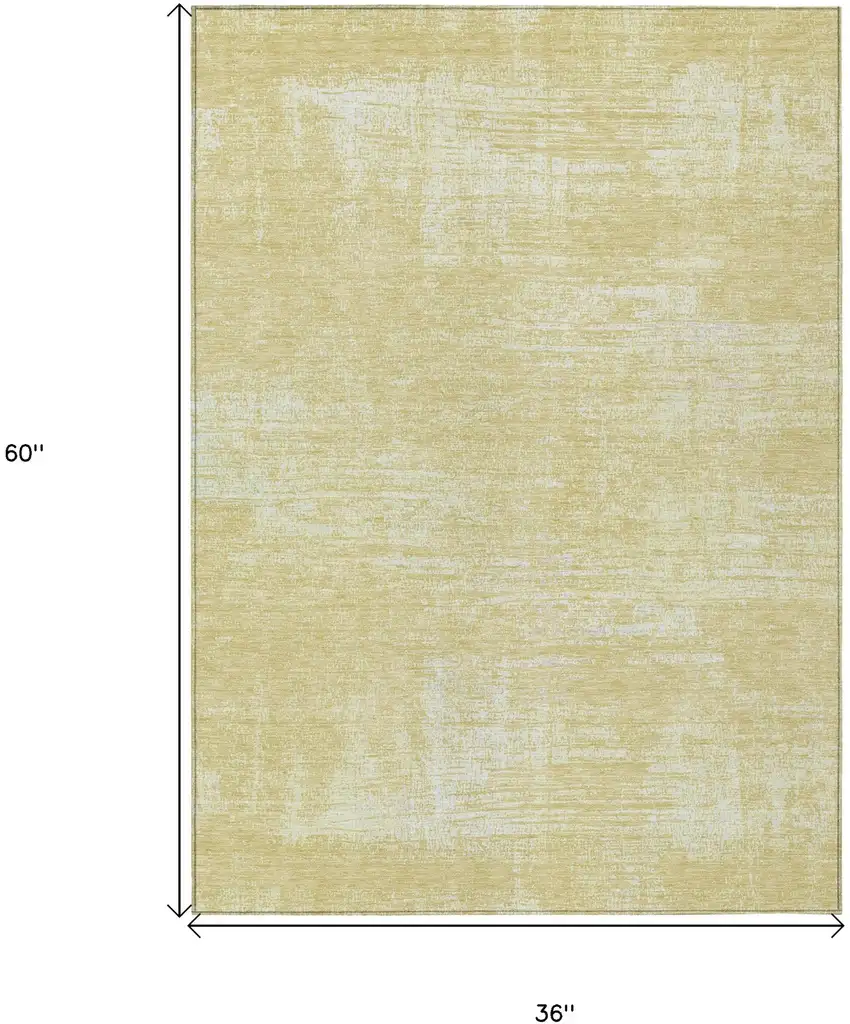 Wheat And Tan Abstract Washable Indoor Outdoor Area Rug Photo 3