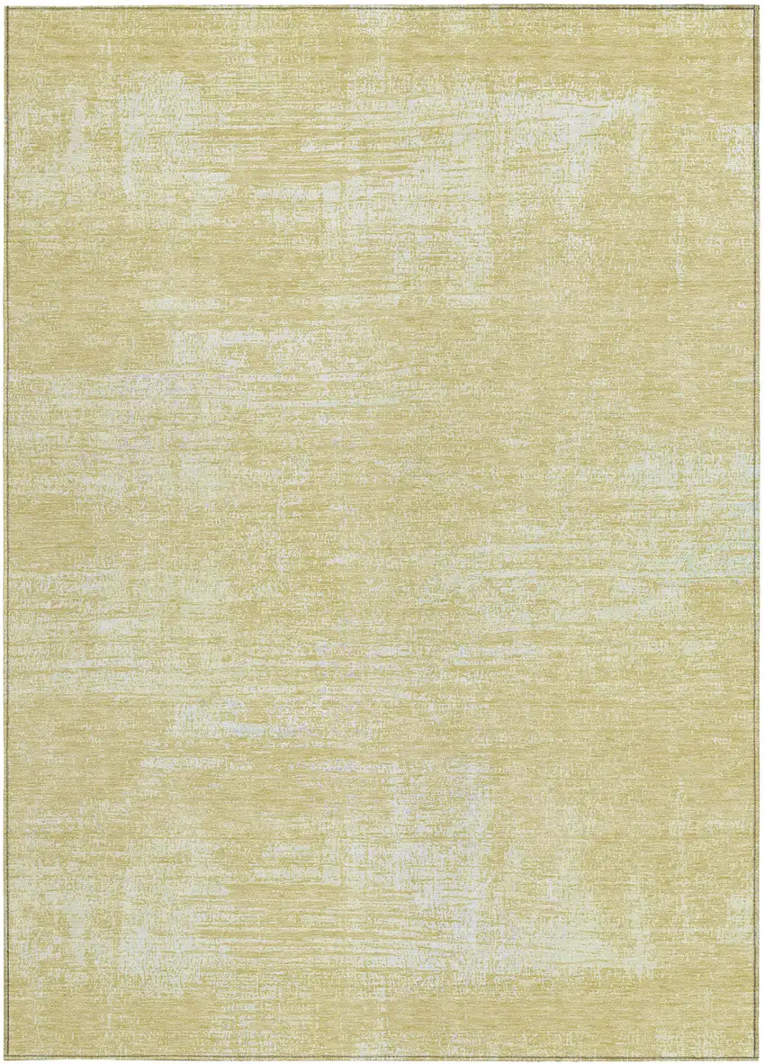 Wheat And Tan Abstract Washable Indoor Outdoor Area Rug Photo 7