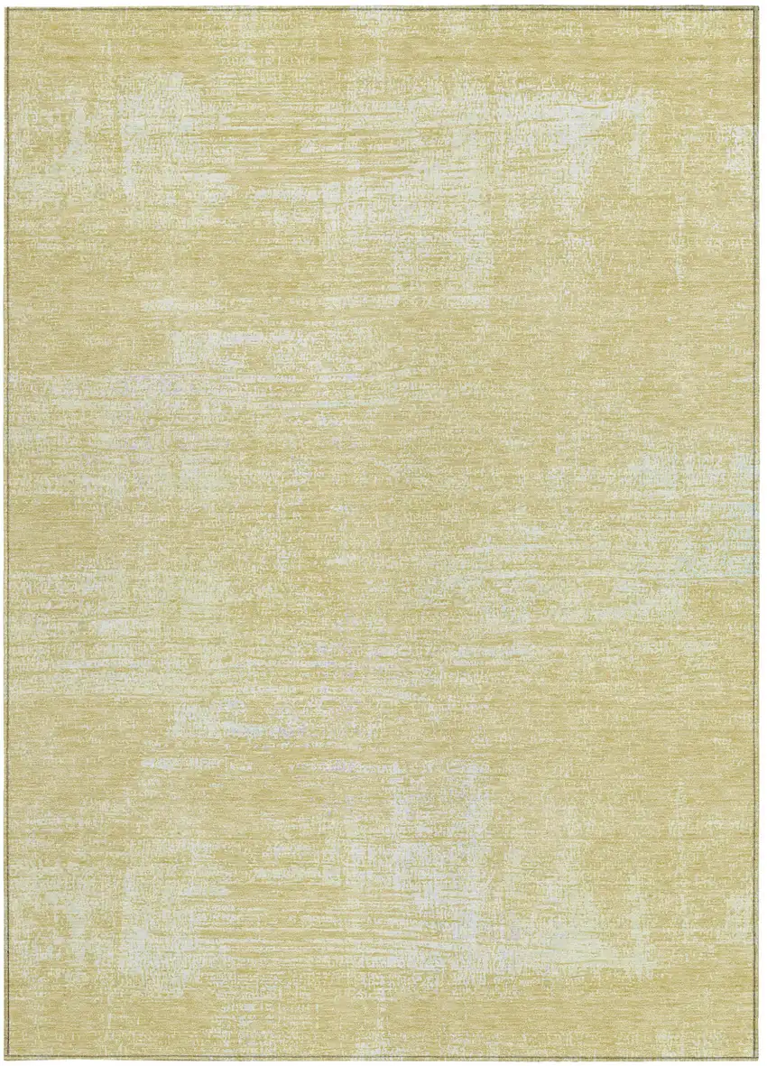 Wheat And Tan Abstract Washable Indoor Outdoor Area Rug Photo 7