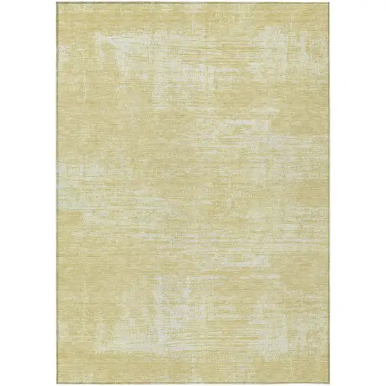 Wheat And Tan Abstract Washable Indoor Outdoor Area Rug Photo 2
