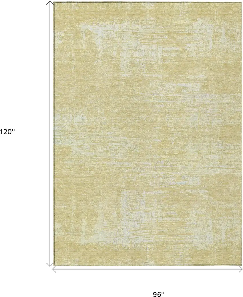Wheat And Tan Abstract Washable Indoor Outdoor Area Rug Photo 3