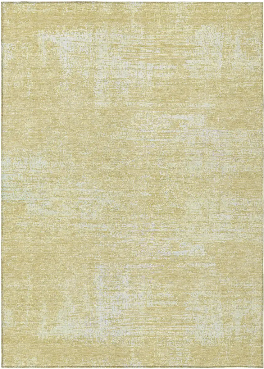 Wheat And Tan Abstract Washable Indoor Outdoor Area Rug Photo 2