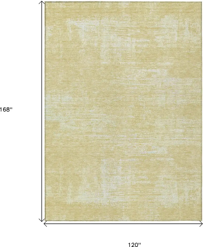 Wheat And Tan Abstract Washable Indoor Outdoor Area Rug Photo 3