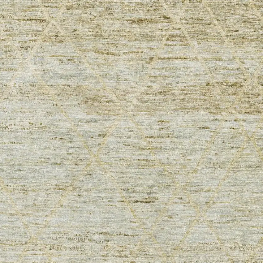 Wheat Beige And Gold Abstract Geometric Washable Area Rug With UV Protection Photo 2