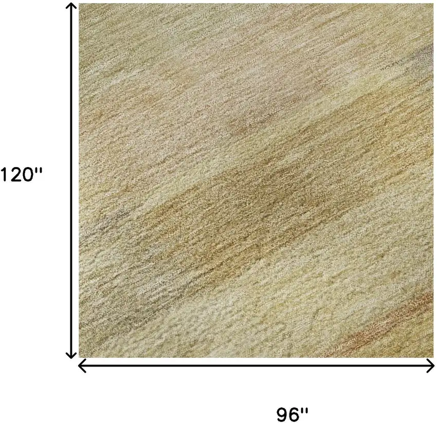 Wheat Beige And Gray Striped Washable Area Rug With UV Protection Photo 8