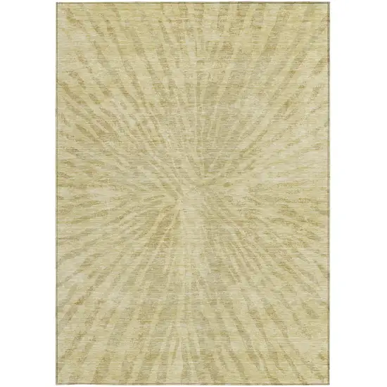 Wheat Beige And Tan Abstract Washable Indoor Outdoor Area Rug Photo 7