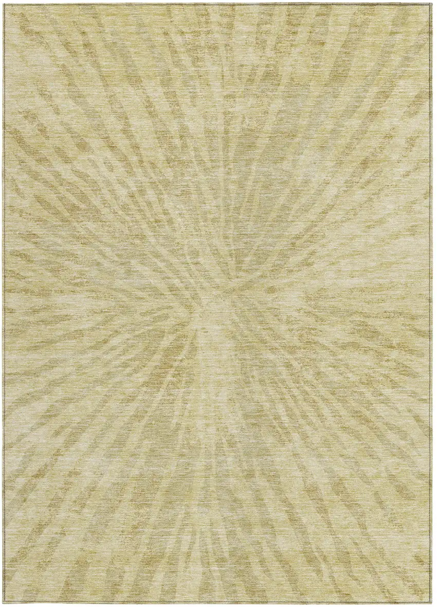 Wheat Beige And Tan Abstract Washable Indoor Outdoor Area Rug Photo 7