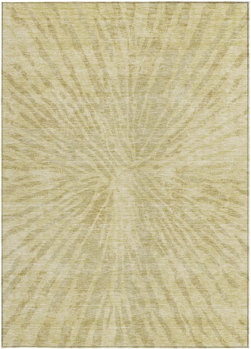 Wheat Beige And Tan Abstract Washable Indoor Outdoor Area Rug Photo 7