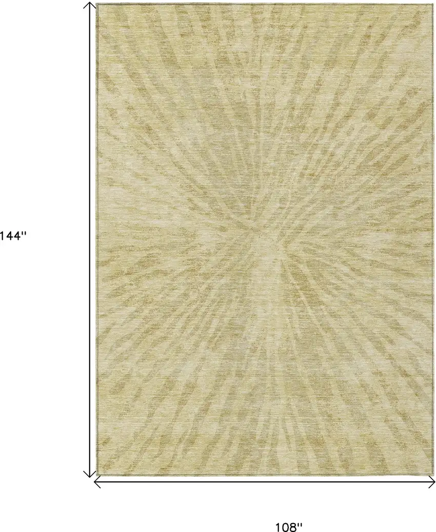 Wheat Beige And Tan Abstract Washable Indoor Outdoor Area Rug Photo 3