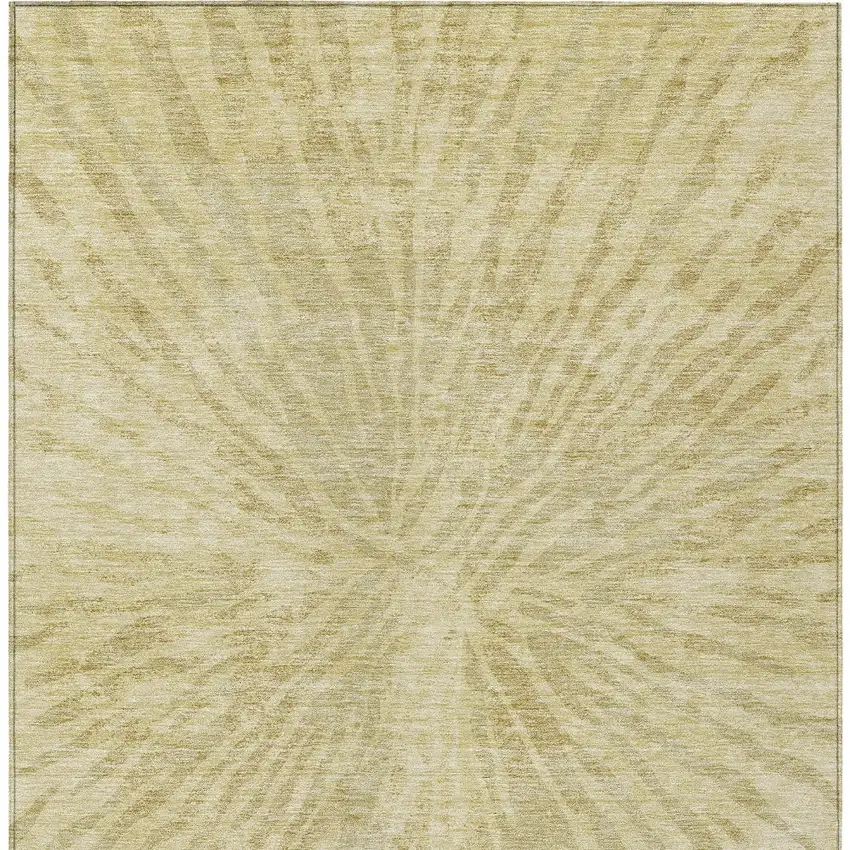 Wheat Beige And Tan Abstract Washable Indoor Outdoor Area Rug Photo 7